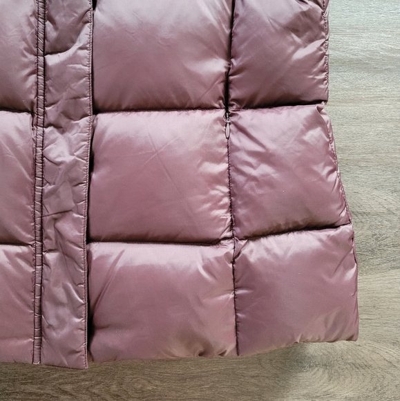 Eileen Fisher Maroon Cassis Recycled Nylon Funnel Neck Vest Size Large - Picture 11 of 14